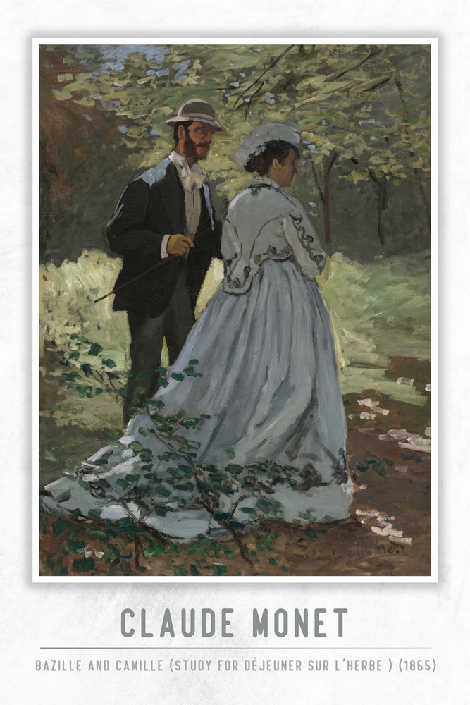 Bazille and Camille (Study for Déjeuner sur l’Herbe ) by Claude Monet