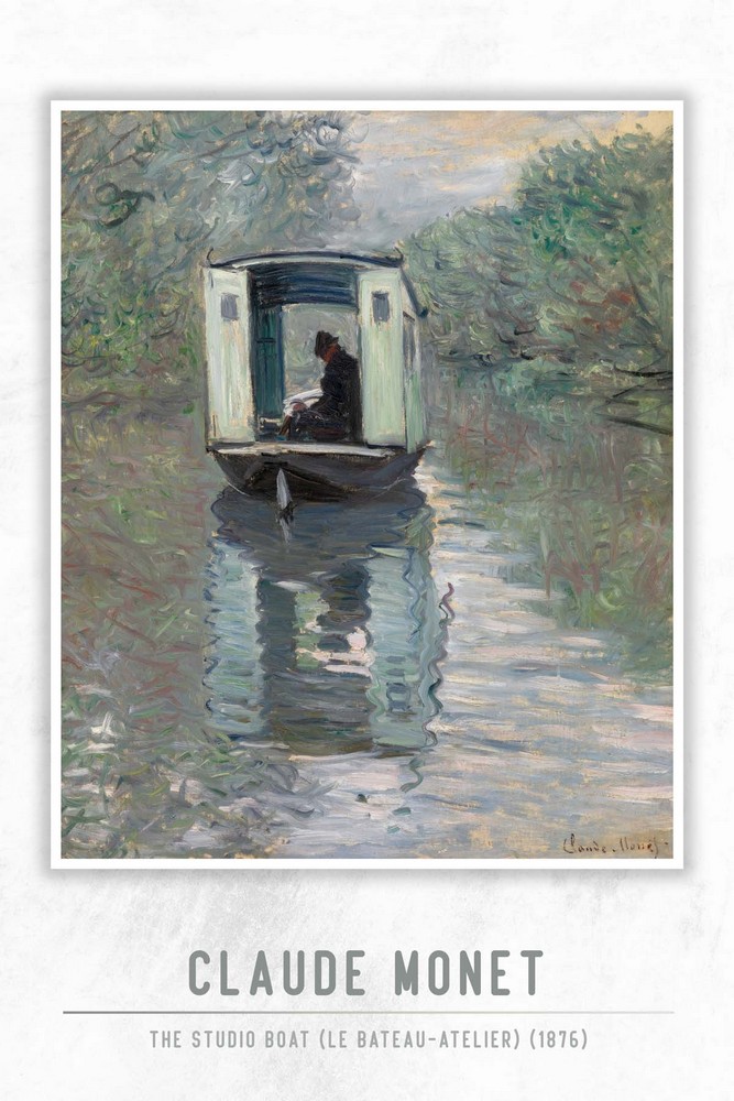 The Studio Boat (Le Bateau-atelier) by Claude Monet