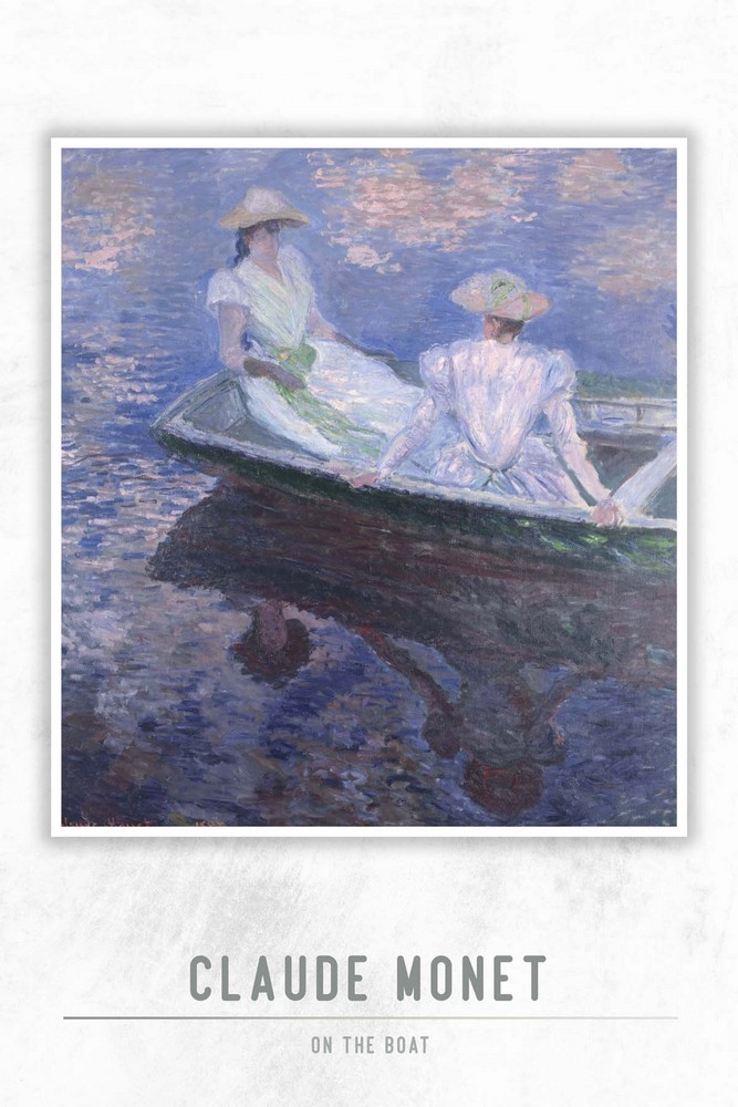 On The Boat by Claude Monet