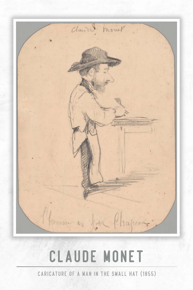 Caricature of a Man in the Small Hat by Claude Monet