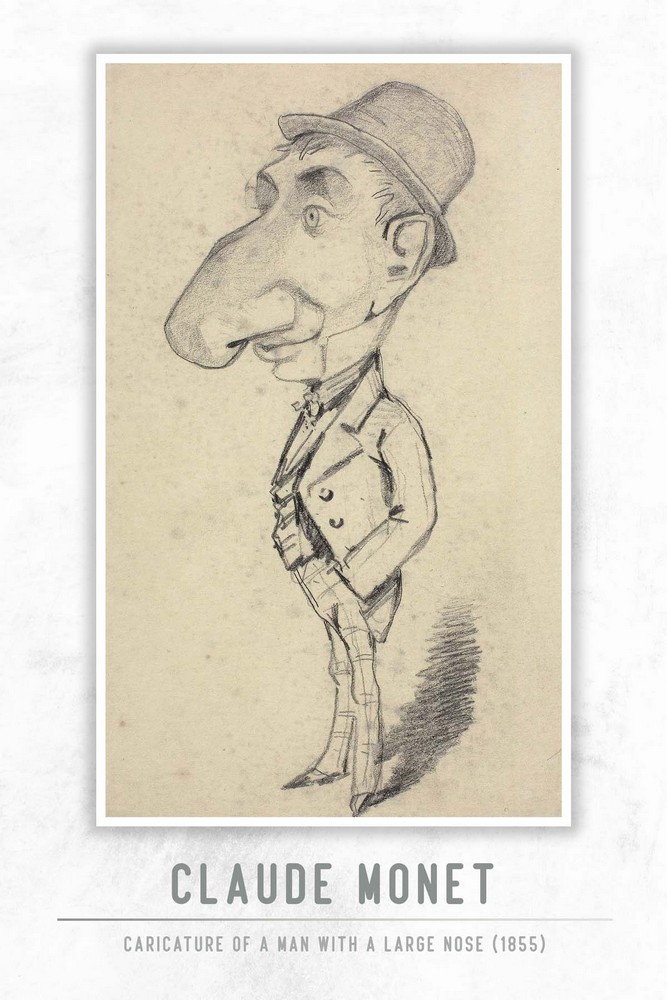 Caricature of a Man with a Large Nose by Claude Monet