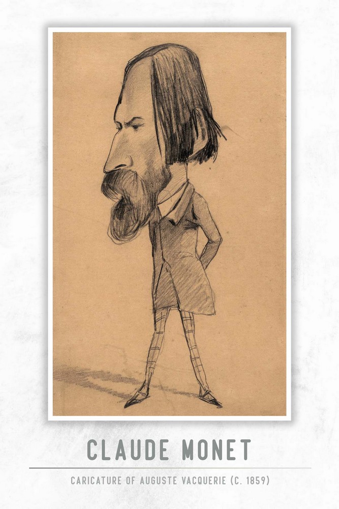 Caricature of Auguste Vacquerie (c. 1859) by Claude Monet
