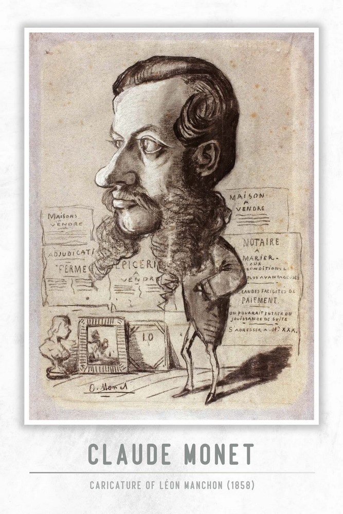 Caricature of Léon Manchon by Claude Monet