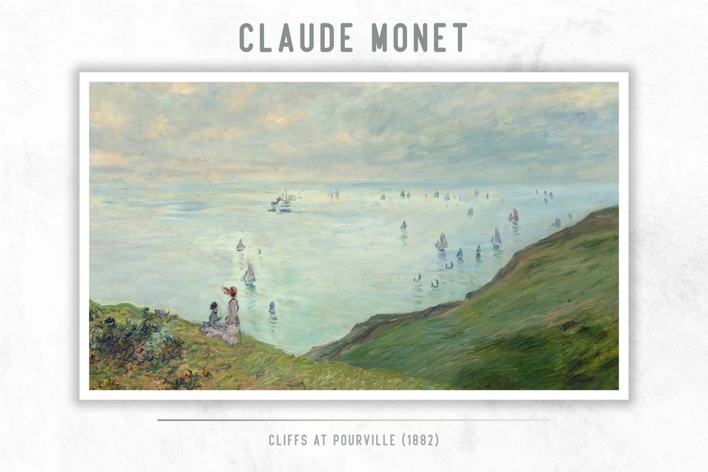 Cliffs at Pourville by Claude Monet