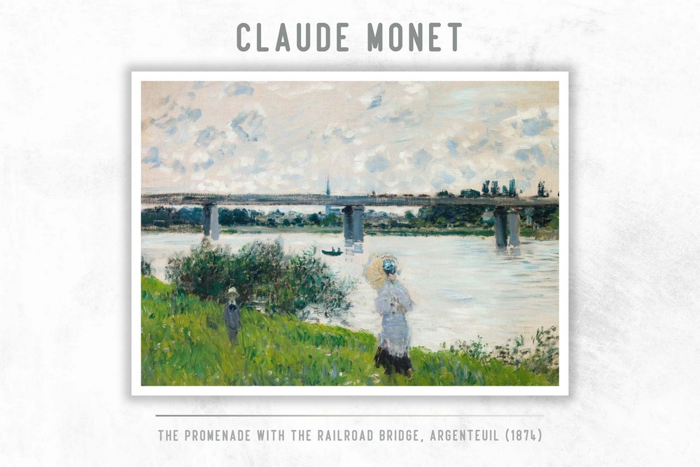 The Promenade with the Railroad Bridge, Argenteuil by Claude Monet