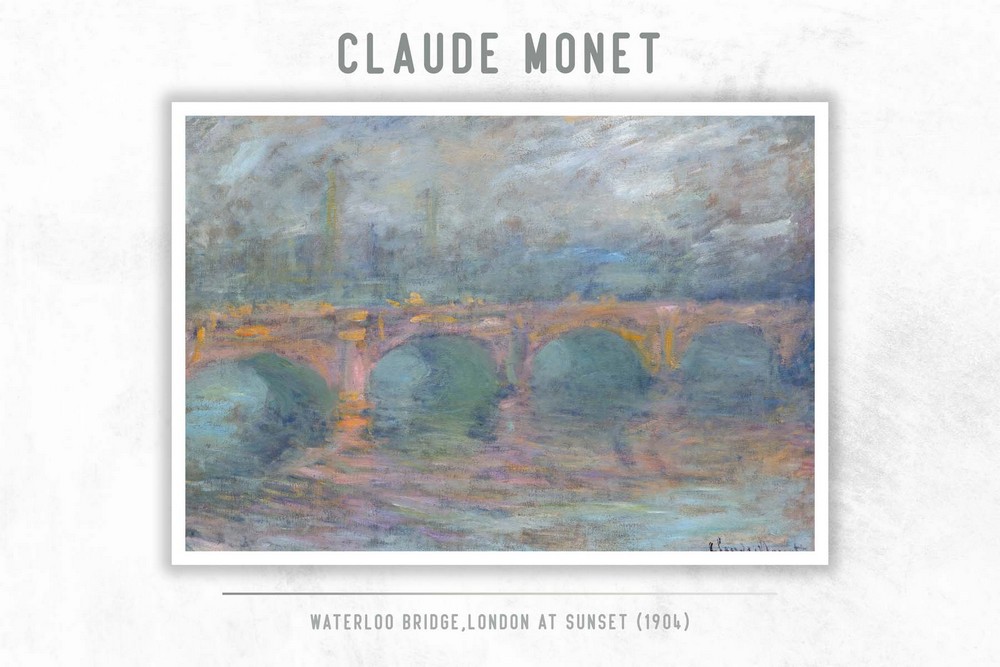 Waterloo Bridge,London at Sunset by Claude Monet