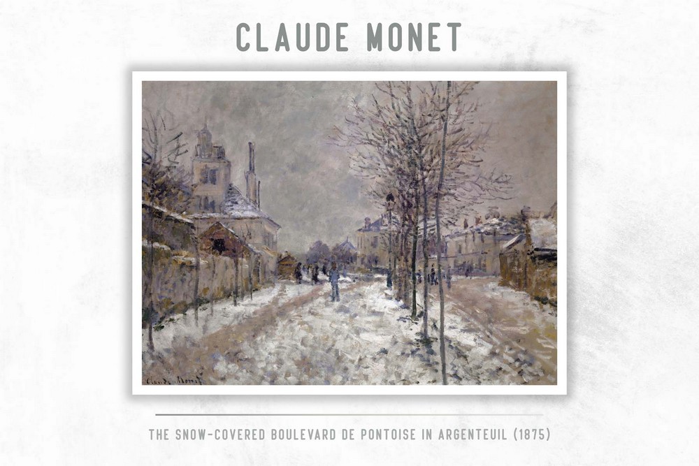 The Snow-Covered Boulevard De Pontoise In Argenteuil by Claude Monet