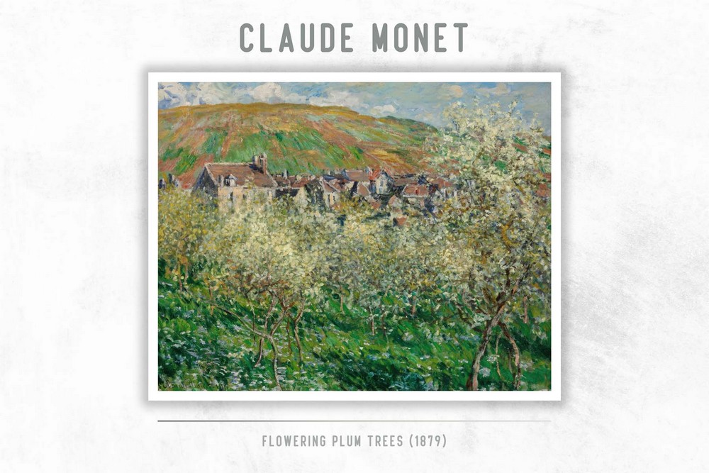 Flowering Plum Trees by Claude Monet