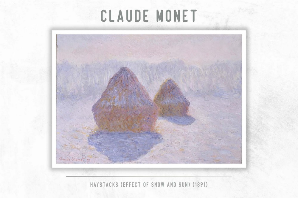 Haystacks (Effect of Snow and Sun) by Claude Monet