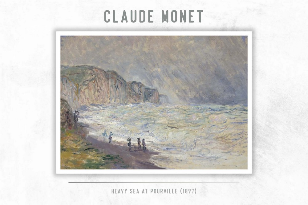 Heavy Sea at Pourville by Claude Monet