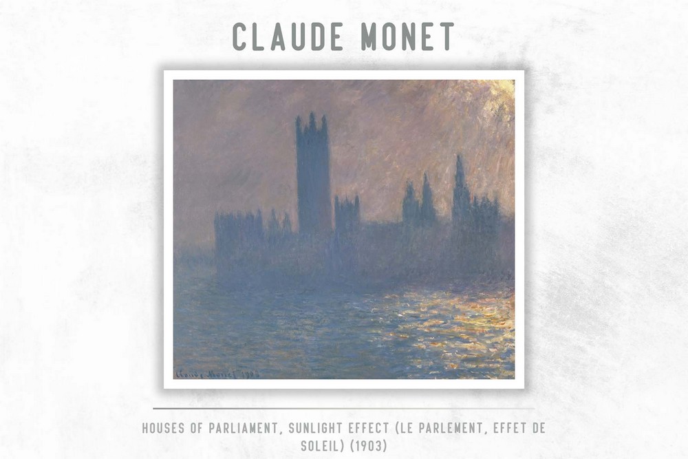 Houses of Parliament, Sunlight Effect (Le Parlement, effet de soleil) by Claude Monet
