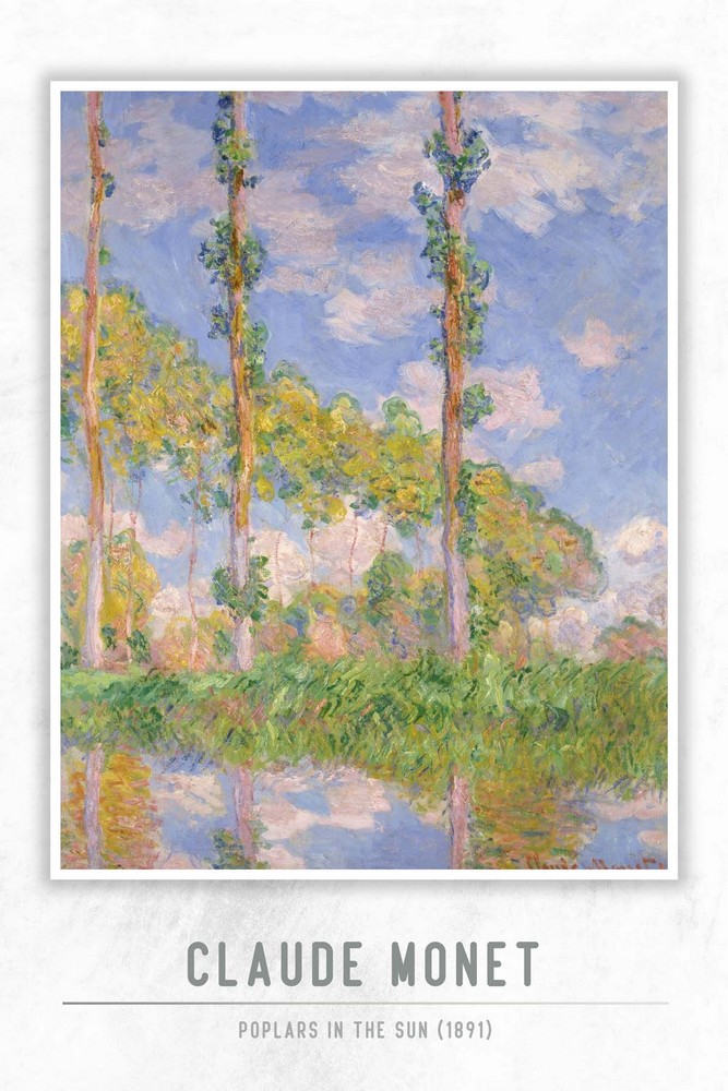 Poplars in the Sun by Claude Monet