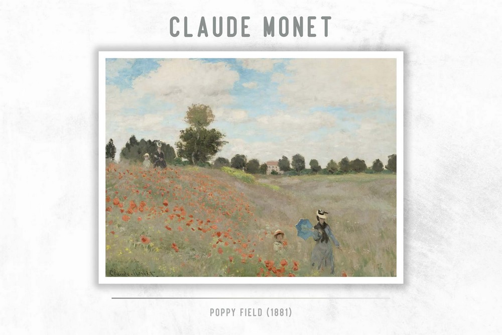 Poppy Field by Claude Monet