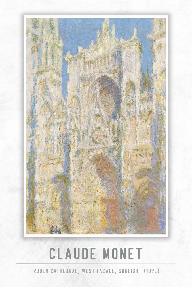 Rouen Cathedral, West Façade, Sunlight by Claude Monet