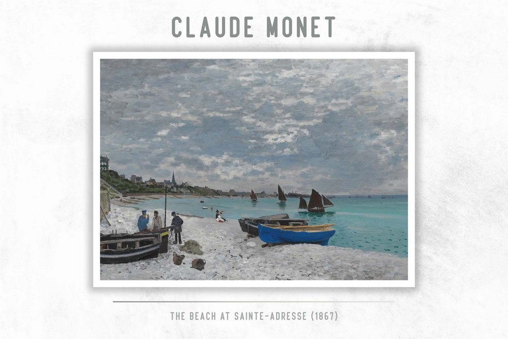 The Beach at Sainte-Adresse by Claude Monet