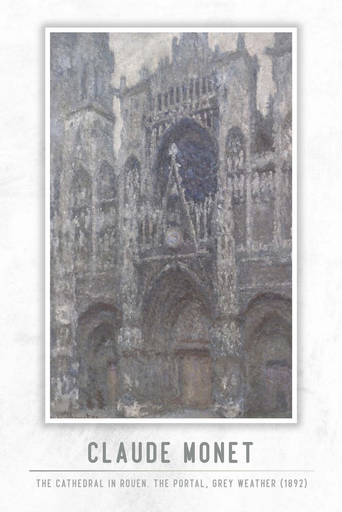 The Cathedral in Rouen. The portal, Grey Weather by Claude Monet