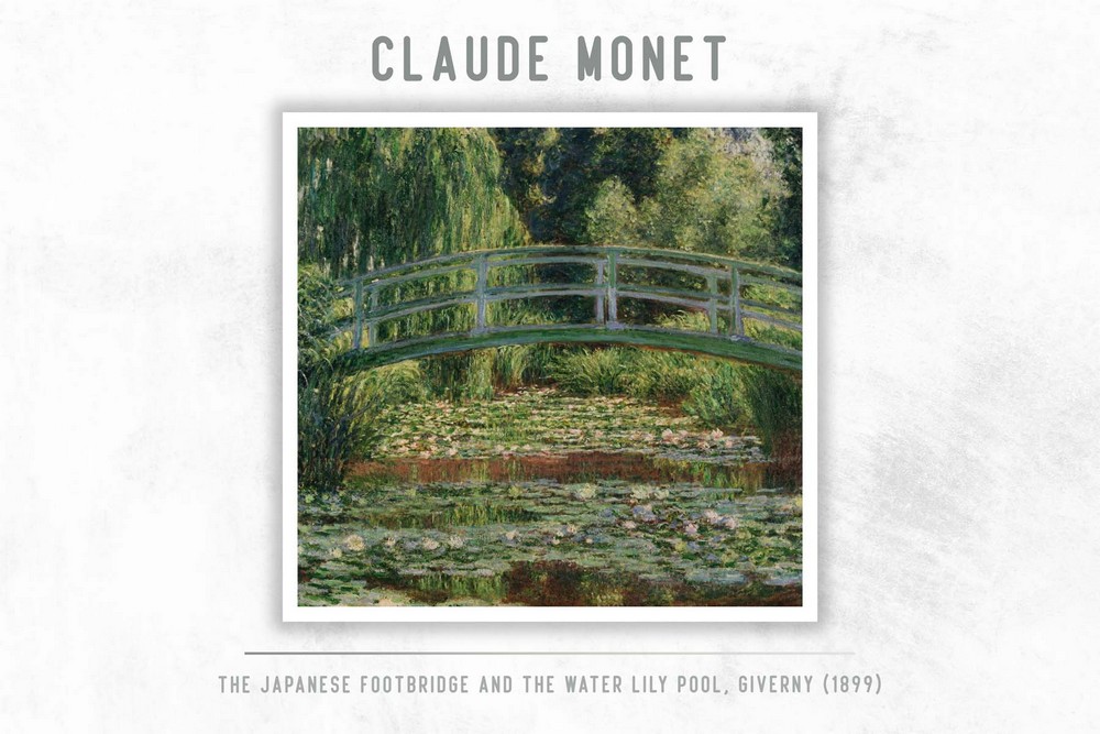 The Japanese Footbridge and the Water Lily Pool, Giverny by Claude Monet