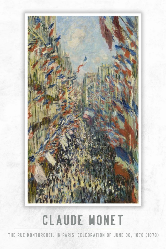 The Rue Montorgueil in Paris. Celebration of June 30, 1878 by Claude Monet
