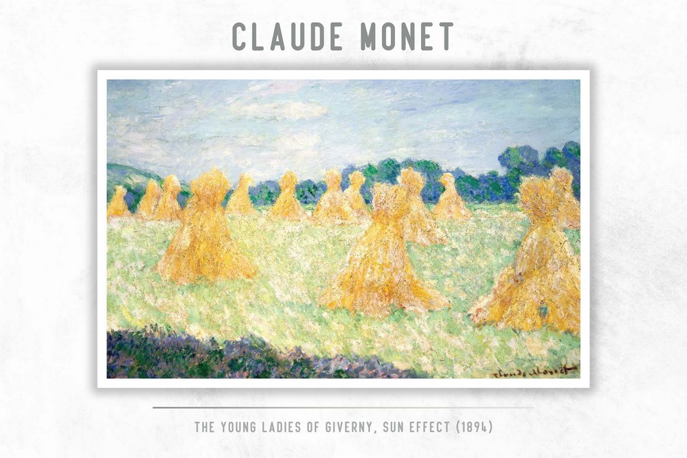 The Young Ladies of Giverny, Sun Effect by Claude Monet