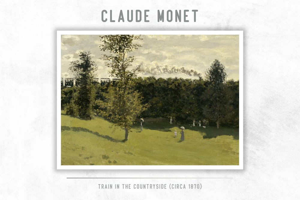 Train in the Countryside (circa 1870) by Claude Monet