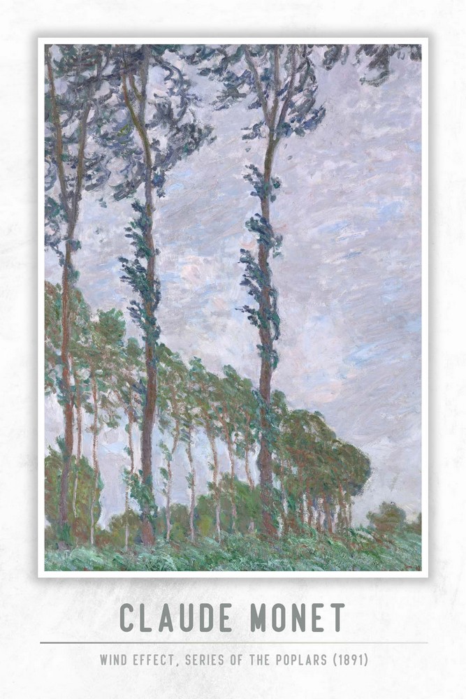 Wind Effect, Series of The Poplars by Claude Monet