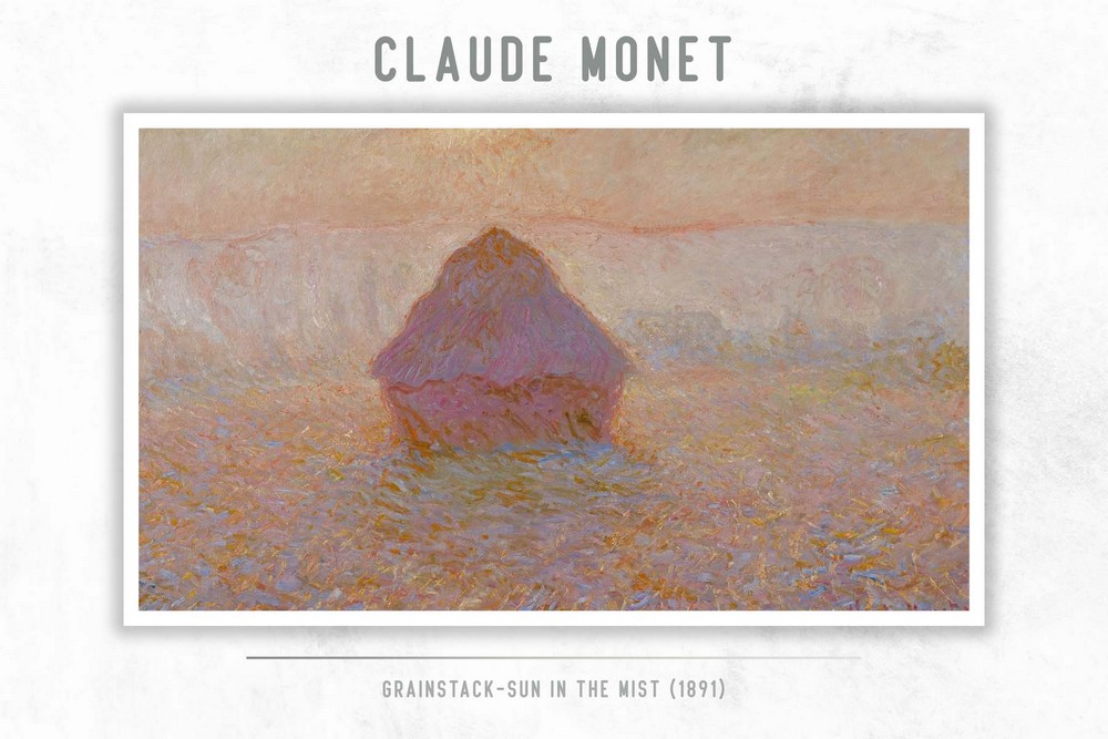 Grainstack-Sun in the Mist by Claude Monet