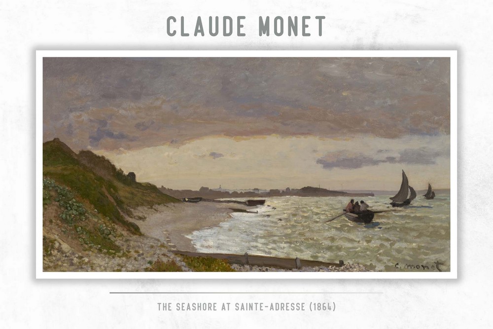 The Seashore at Sainte-Adresse by Claude Monet