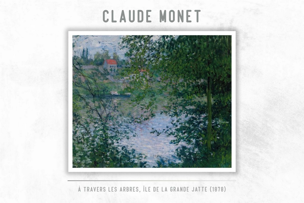 À Travers Les Arbres, Île De La Grande Jatte by Claude Monet