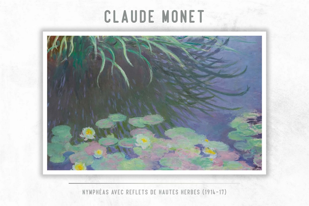 Nymphéas Avec Reflets De Hautes Herbes (1914-17) by Claude Monet