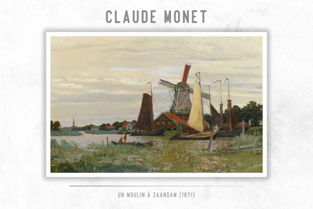 Un Moulin À Zaandam by Claude Monet