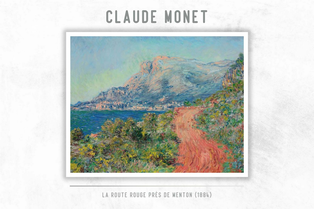 La route rouge près de Menton by Claude Monet