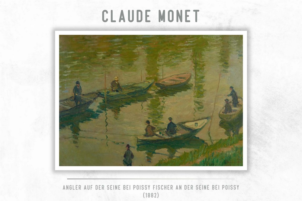 Angler auf der Seine bei Poissy Fischer an der Seine bei Poissy by Claude Monet
