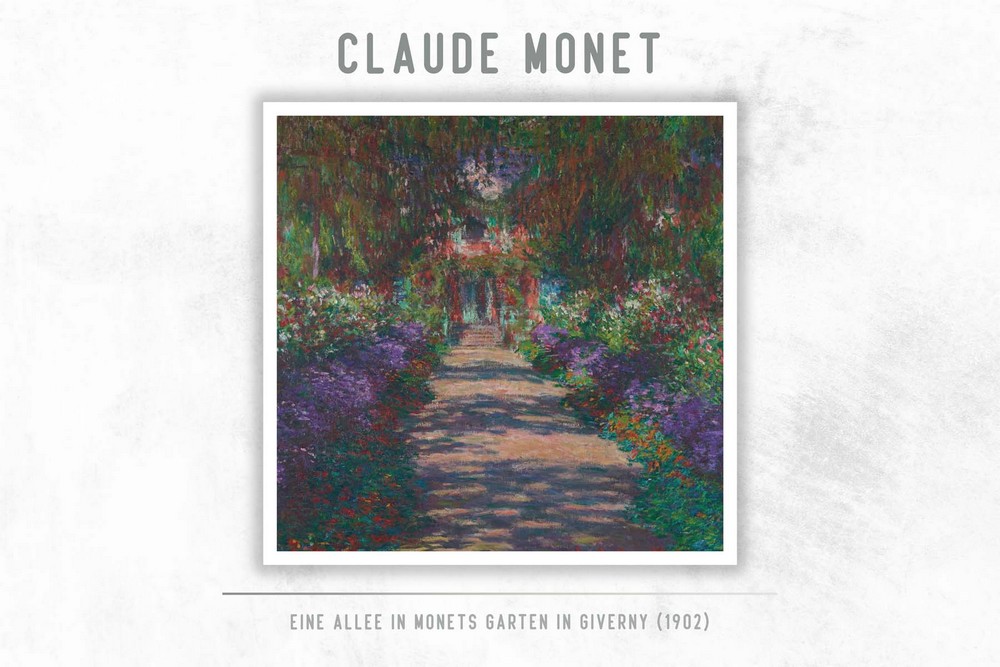 Eine Allee in Monets Garten in Giverny by Claude Monet