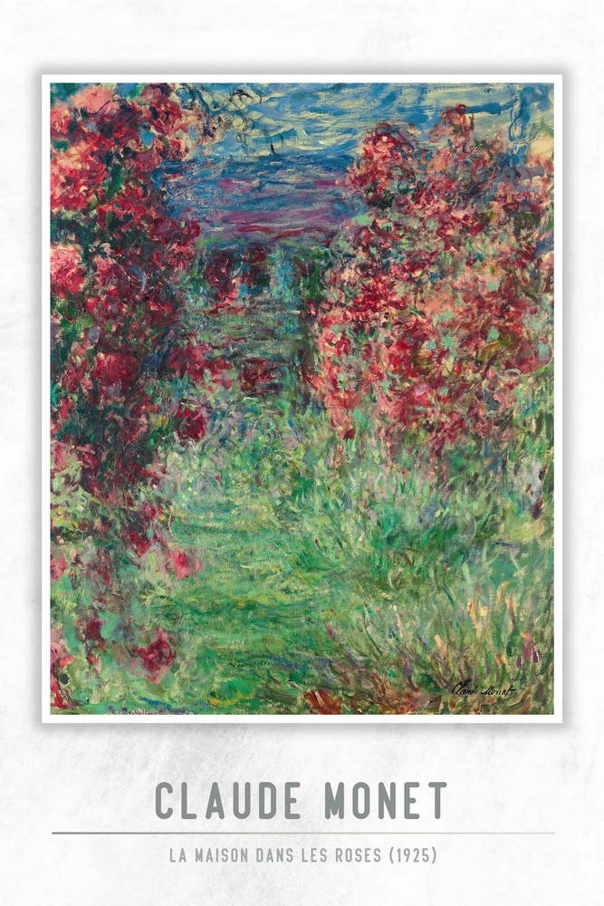 La maison dans les roses by Claude Monet