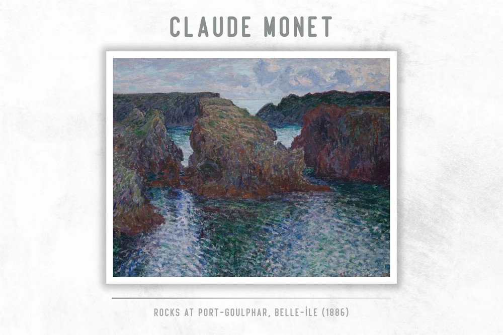 Rocks at Port-Goulphar, Belle-Île by Claude Monet