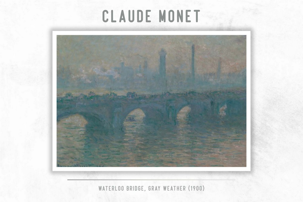 Waterloo Bridge, Gray Weather by Claude Monet