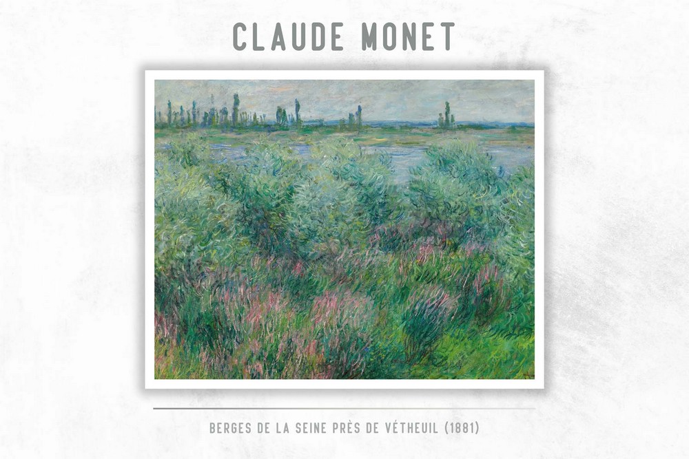 Berges De La Seine Près De Vétheuil by Claude Monet