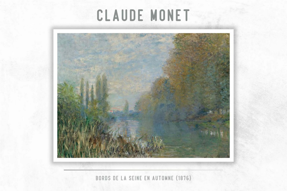 Bords De La Seine En Automne by Claude Monet