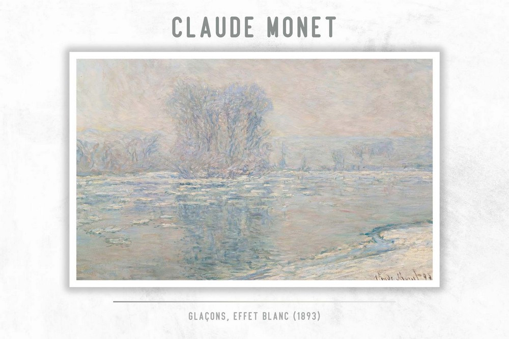 Glaçons, Effet Blanc by Claude Monet