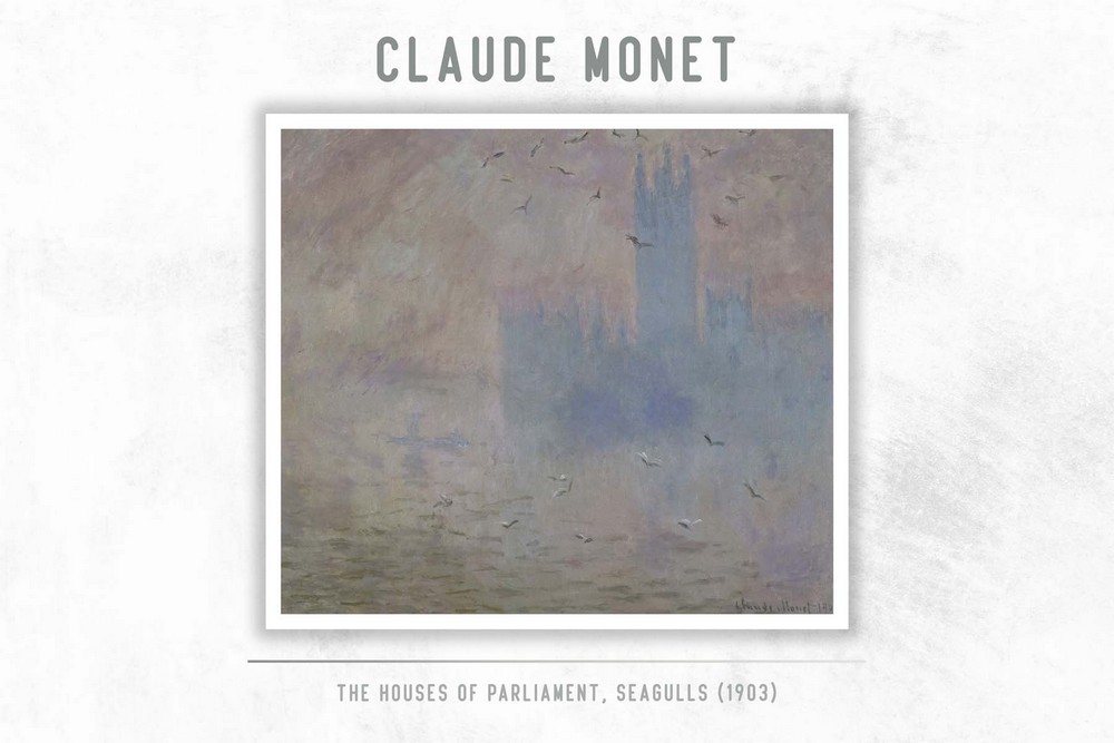 The Houses of Parliament, Seagulls by Claude Monet