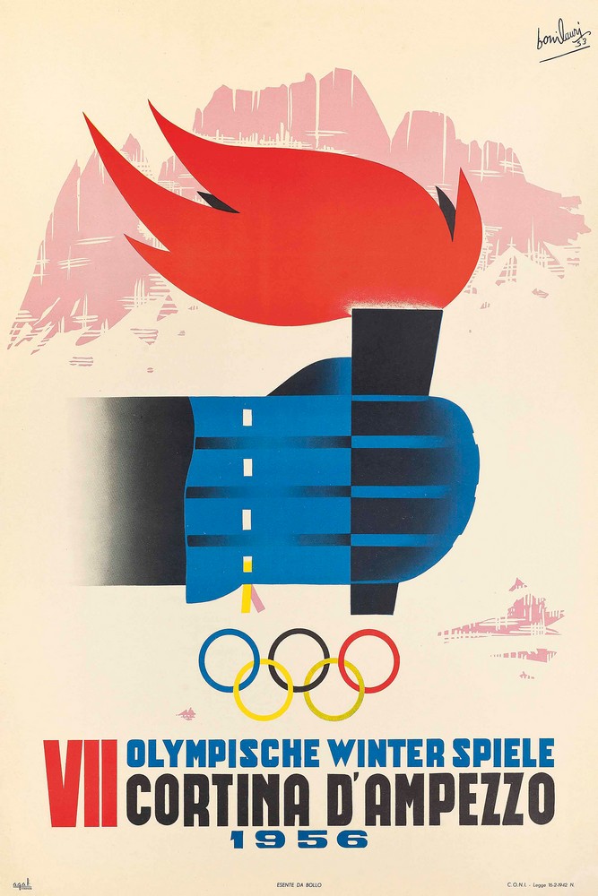 VII Olympische Winter Spiele, Cortina D'Ampezzo by Mario Bonilauri