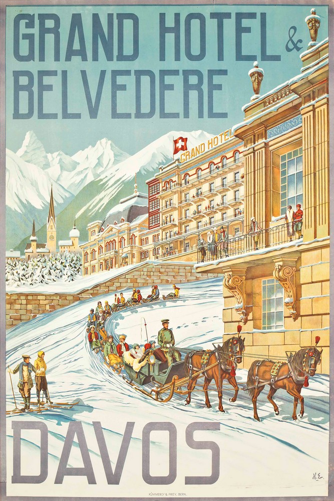 Grand Hotel & Belvedere, Davos by Hans Eggimann