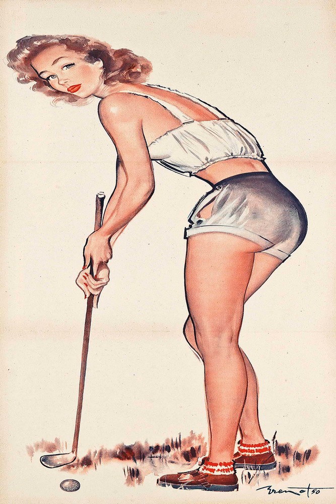 Golfing Pin-Up by Pierre-Laurent Brenot