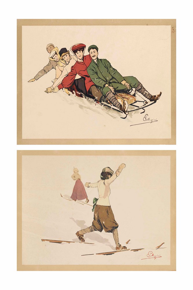 Rounding a Turn & Dancing on Ice by Carlo Pellegrini