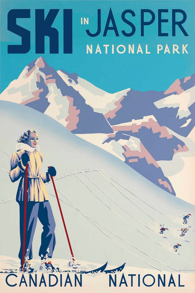 Ski in Jasper National Park, Canada by Anonymous