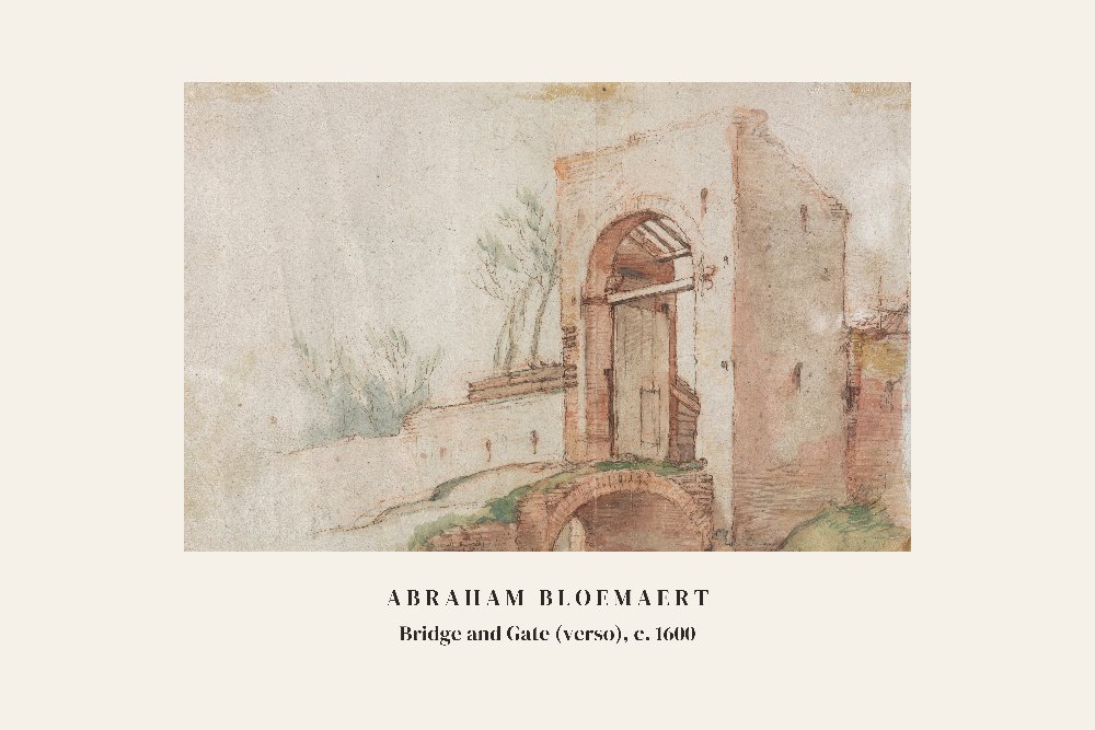 Bridge and Gate (verso) by Abraham Bloemaert