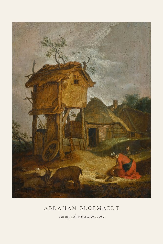 Farmyard with Dovecote by Abraham Bloemaert