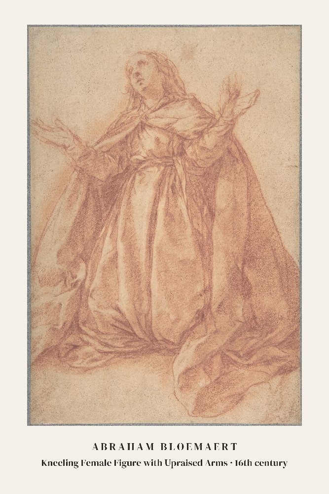Kneeling Female Figure with Upraised Arms (16th century) by Abraham Bloemaert