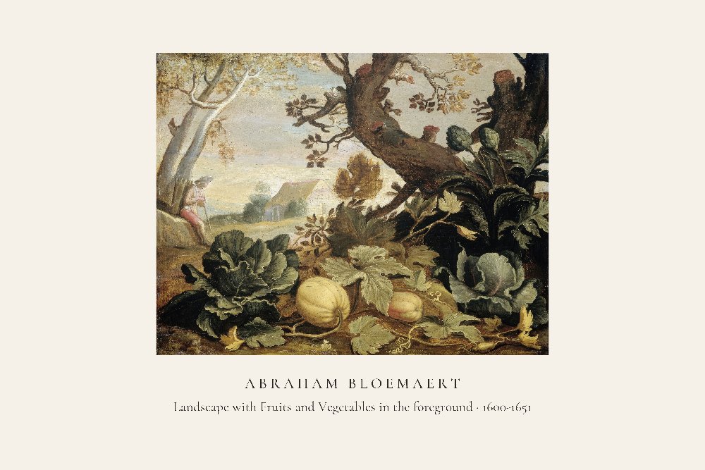 Landscape with Fruits and Vegetables in the foreground by Abraham Bloemaert