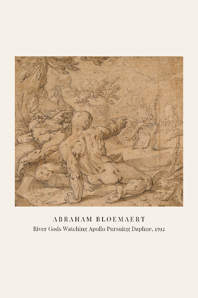 River Gods Watching Apollo Pursuing Daphne by Abraham Bloemaert